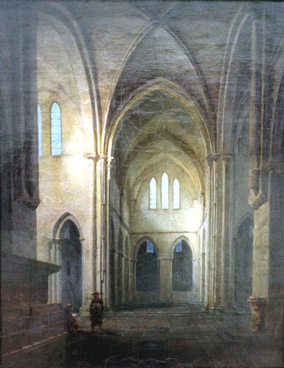 Kloosterkerk Riddagshausen / Interieur van een gotische kerk door Carl Gustav Carus